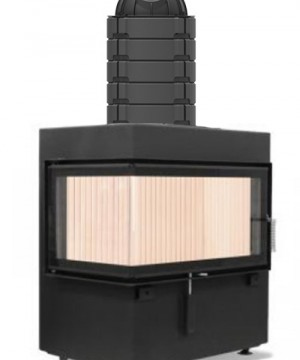 Каминная топка Hoxter ECKA 70/40/38L Левосторонняя с теплонакопительными кольцами