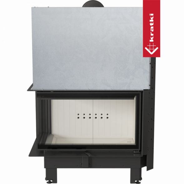 Топка Kratki PRO MBO/L/BS/G угловое стекло слева, гильотина (Белая футеровка)
