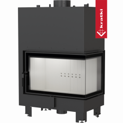 Топка с теплообменником Kratki PRO MBO/PW/15/P/BS/W угловое стекло справа