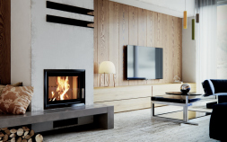 Топка DEFRO HOME RIVA LA SHORT, 22 кВт, 965/465мм, с водяным контуром