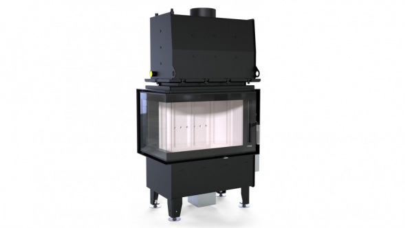 Топка DEFRO HOME RIVA SM BL SHORT, 16 кВт, 737/465/482мм, угловое стекло слева, с водяным контуром