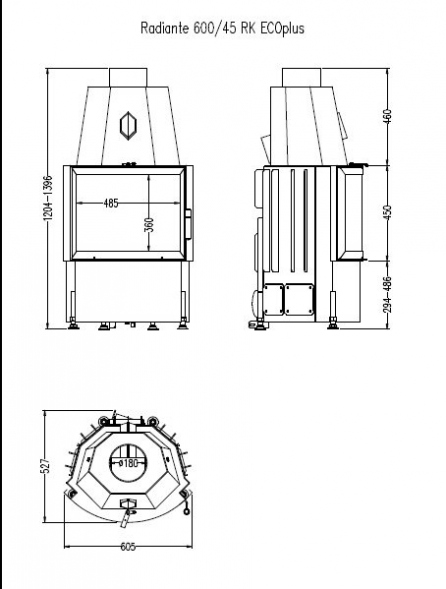Топка Hark Radiante 600/45 RK RUA
