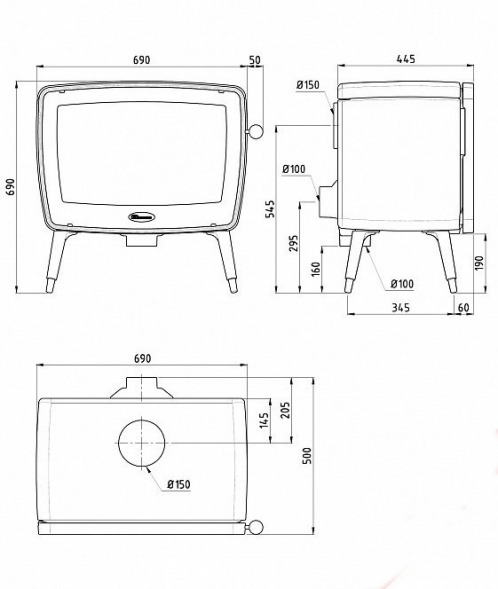 Печь Dovre Vintage 50