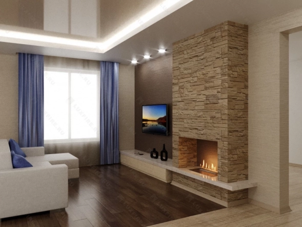 Автоматический биокамин Lux Fire Smart Flame 1100 RC INOX