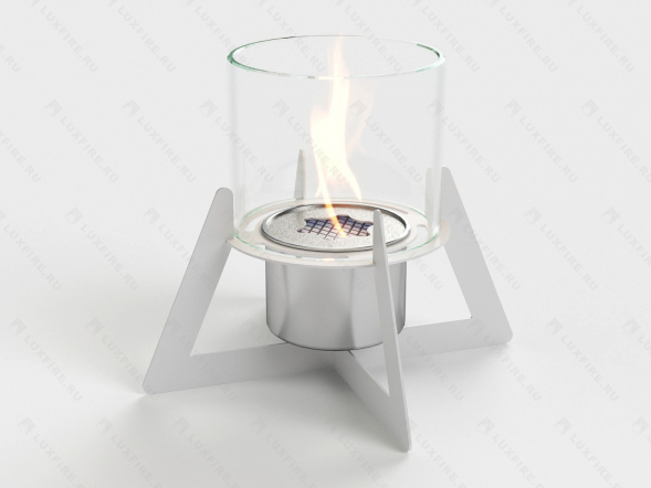 Настольный биокамин Lux Fire &amp;quot;Альфа&amp;quot; (белый)
