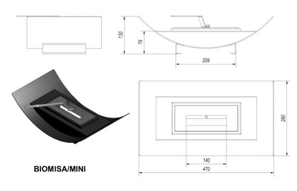 Биокамин Misa mini